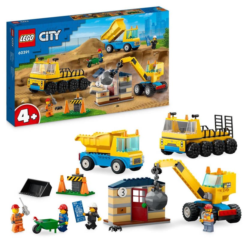 LEGO City 60391, Byggfordon och kran med rivningskula