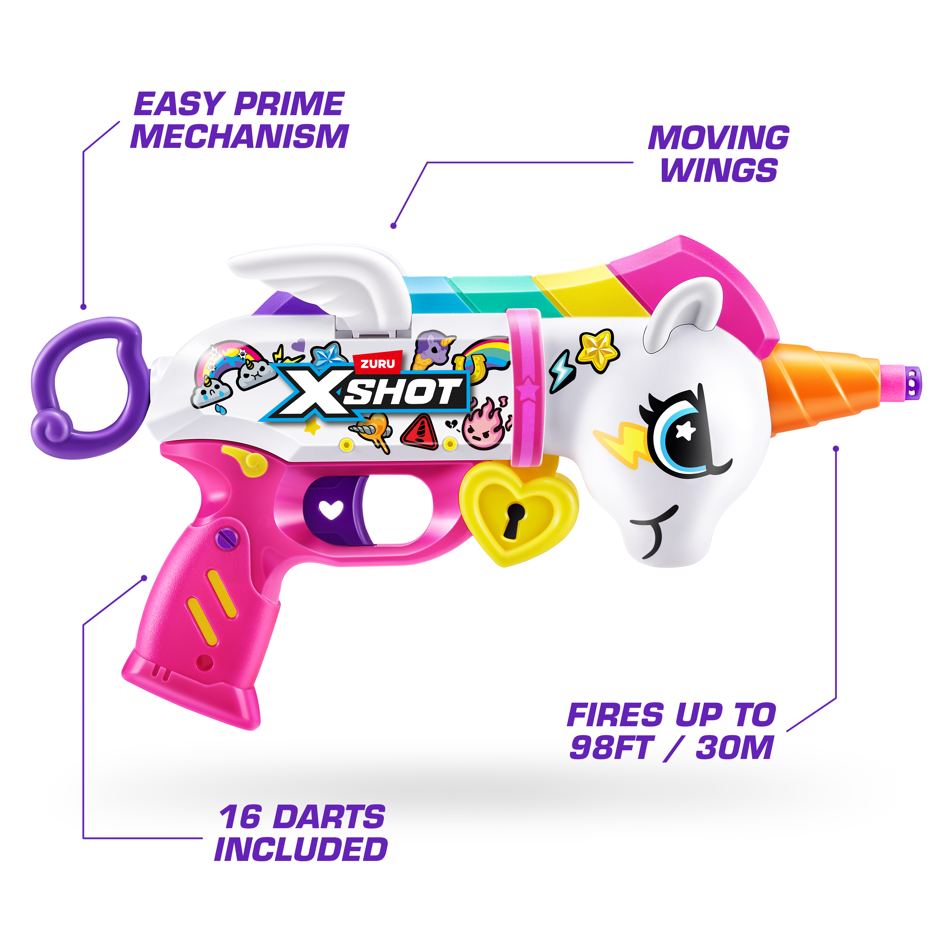 XSHOT Blastercorn Unicorn Heartbreaker