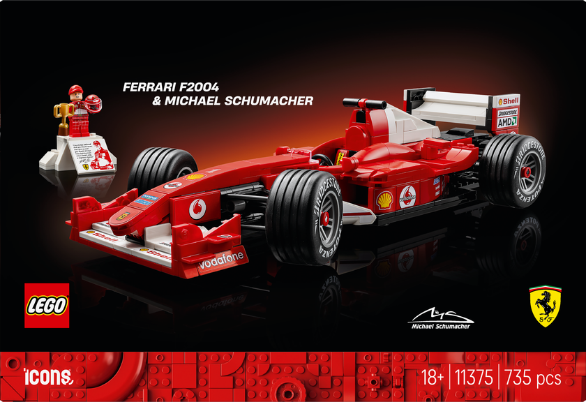 LEGO® Icons Ferrari F2004 & Michael Schumacher Modellbil 11375