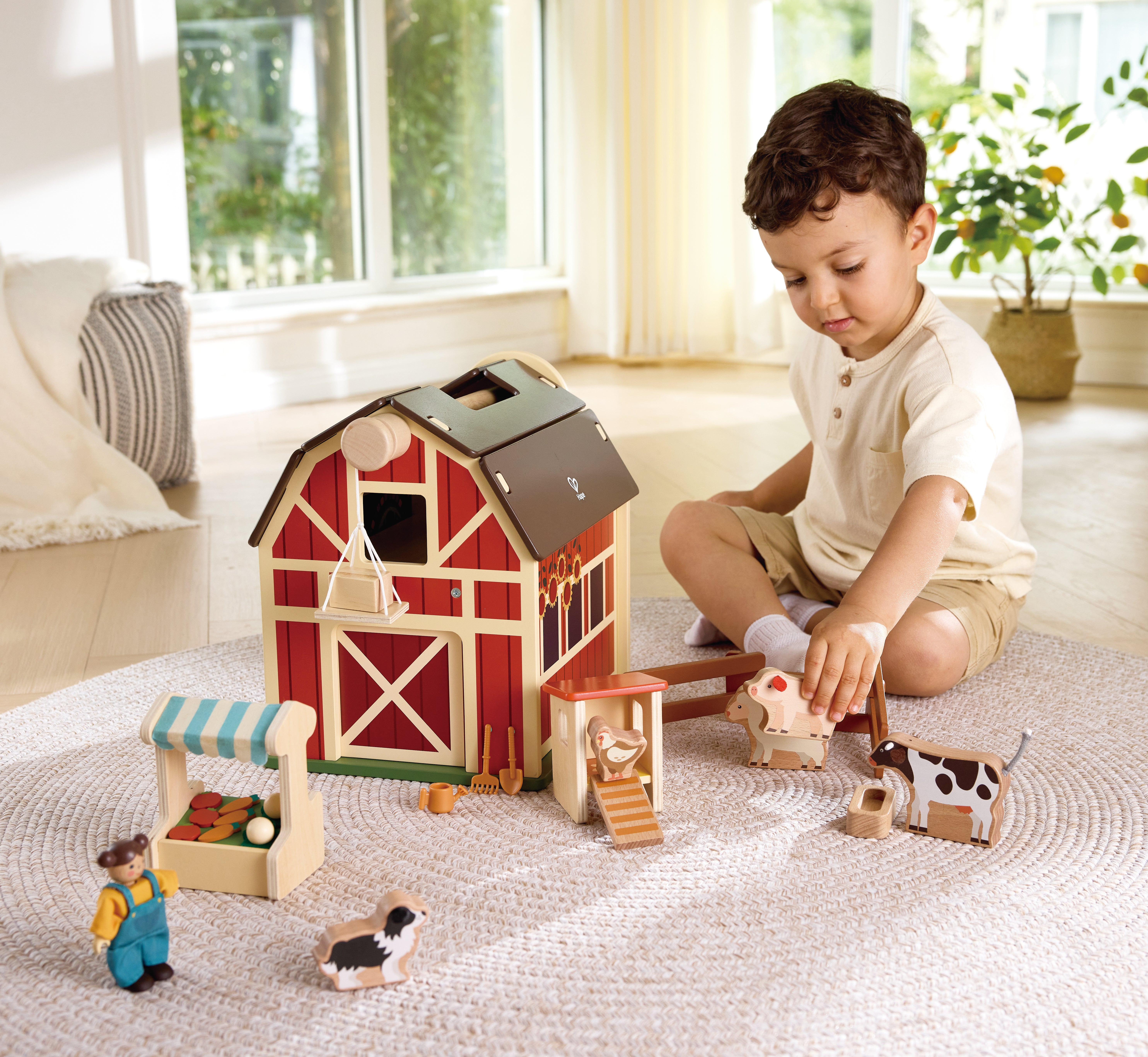 Hape Happy Farm Playset