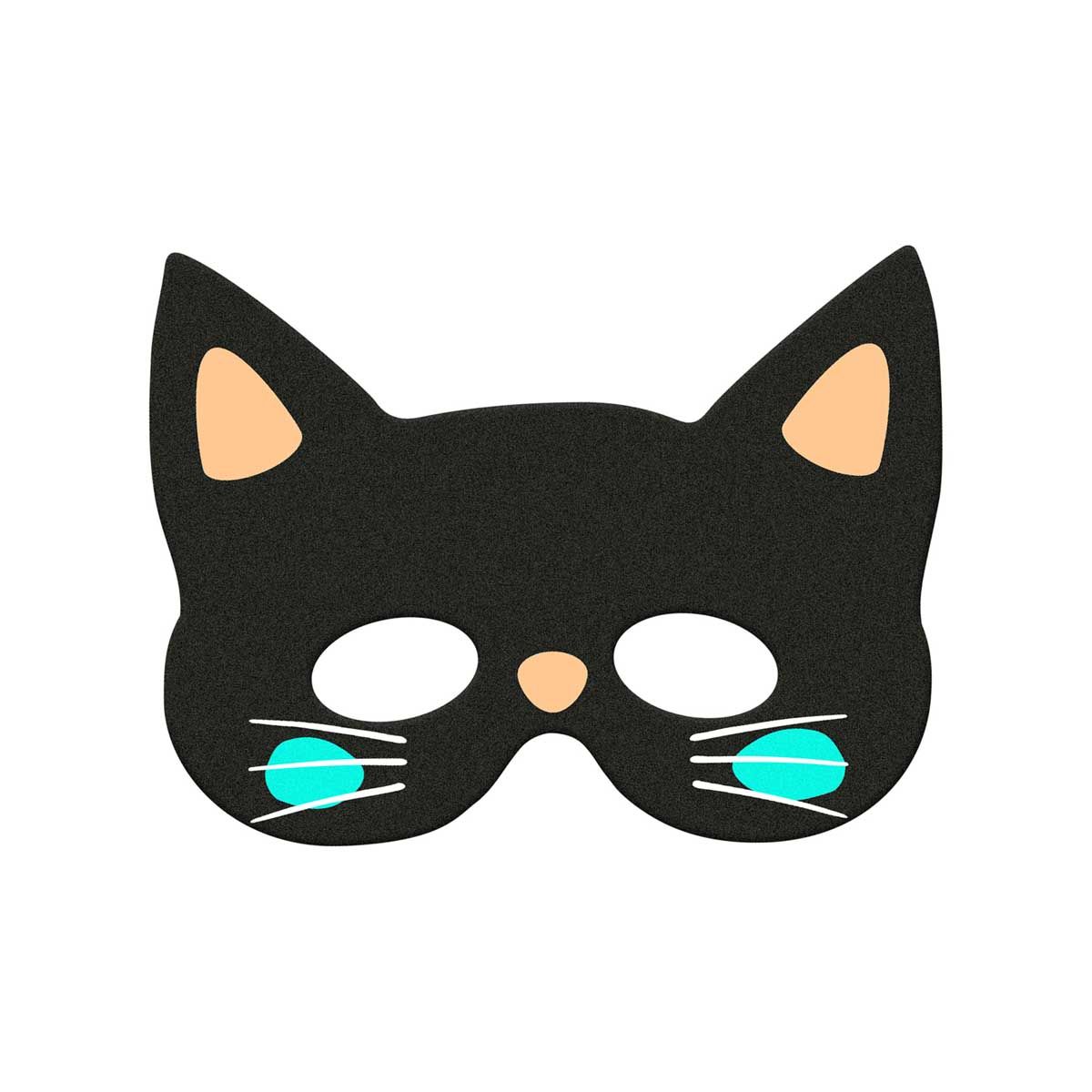 Halloween, Half Mask Cat Felt