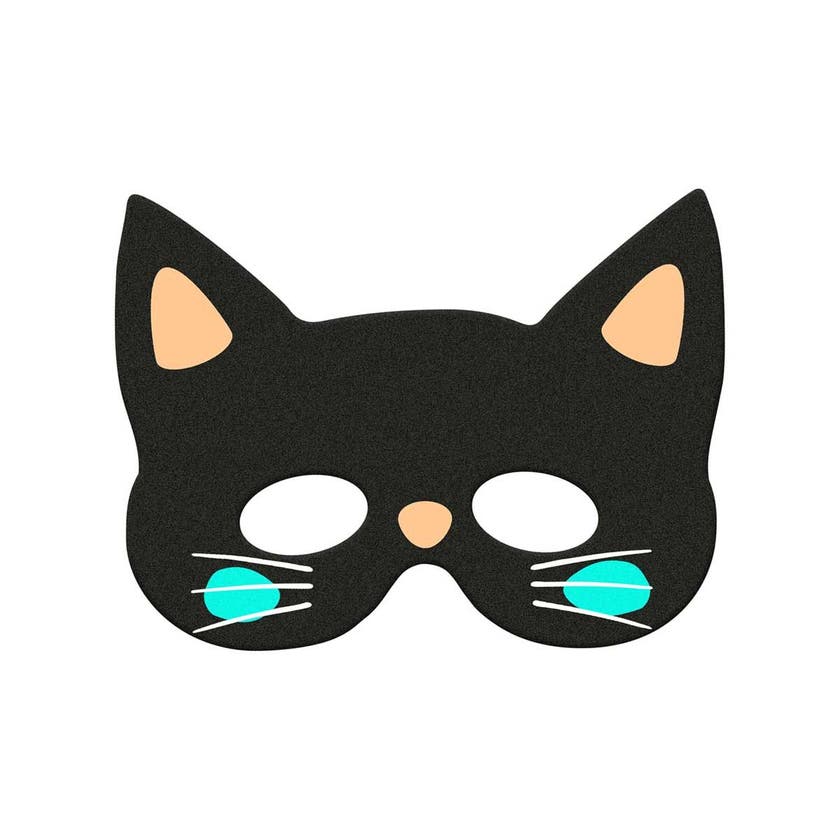 Halloween, Half Mask Cat Felt