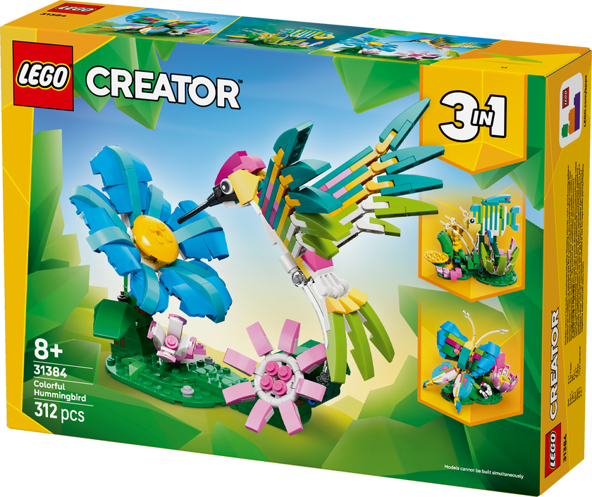 LEGO® Creator 3-i-1 Vilda djur: färgglad kolibri Prydnad 31384