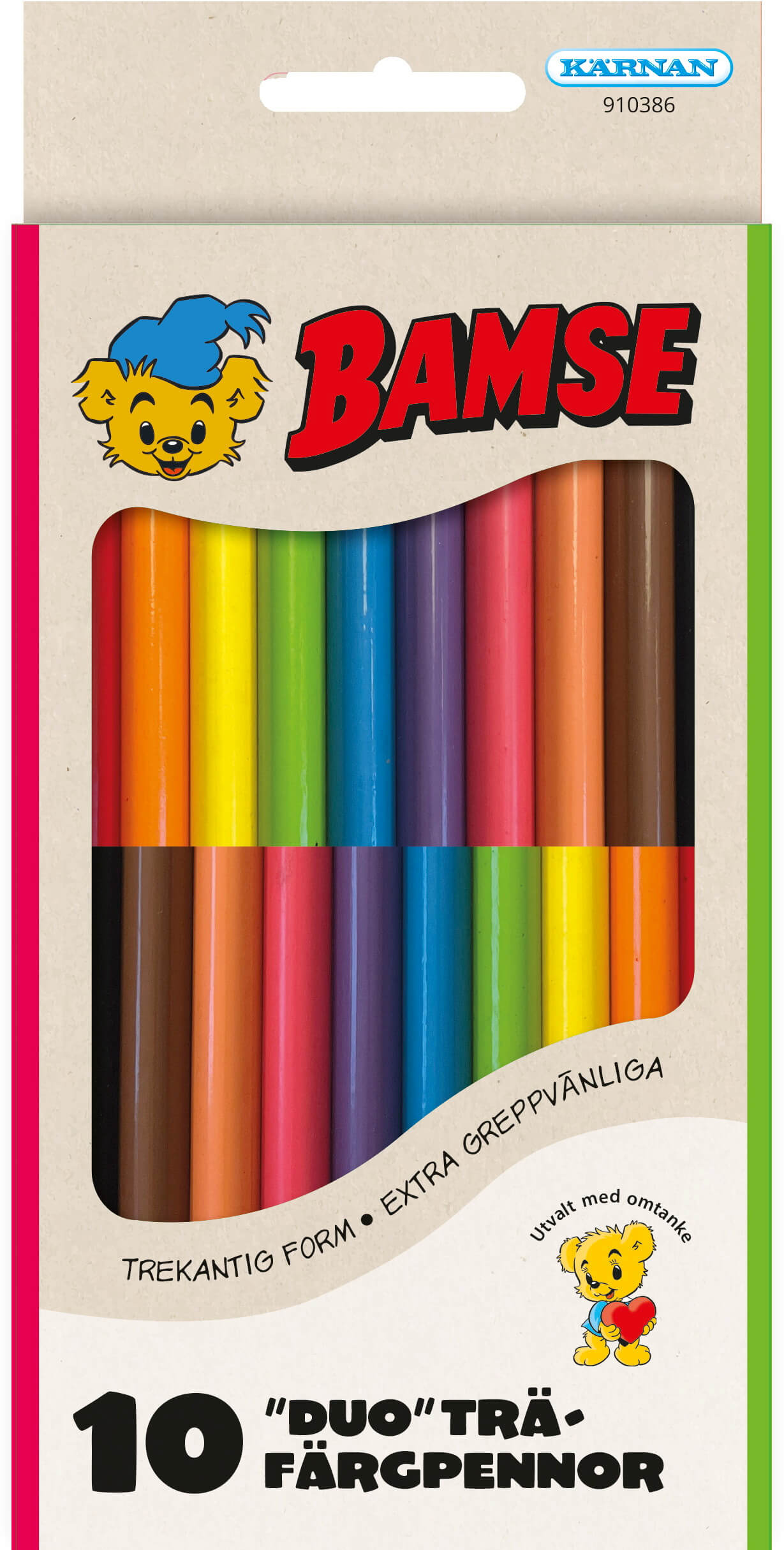 Bamse Duo Träfärgpennor