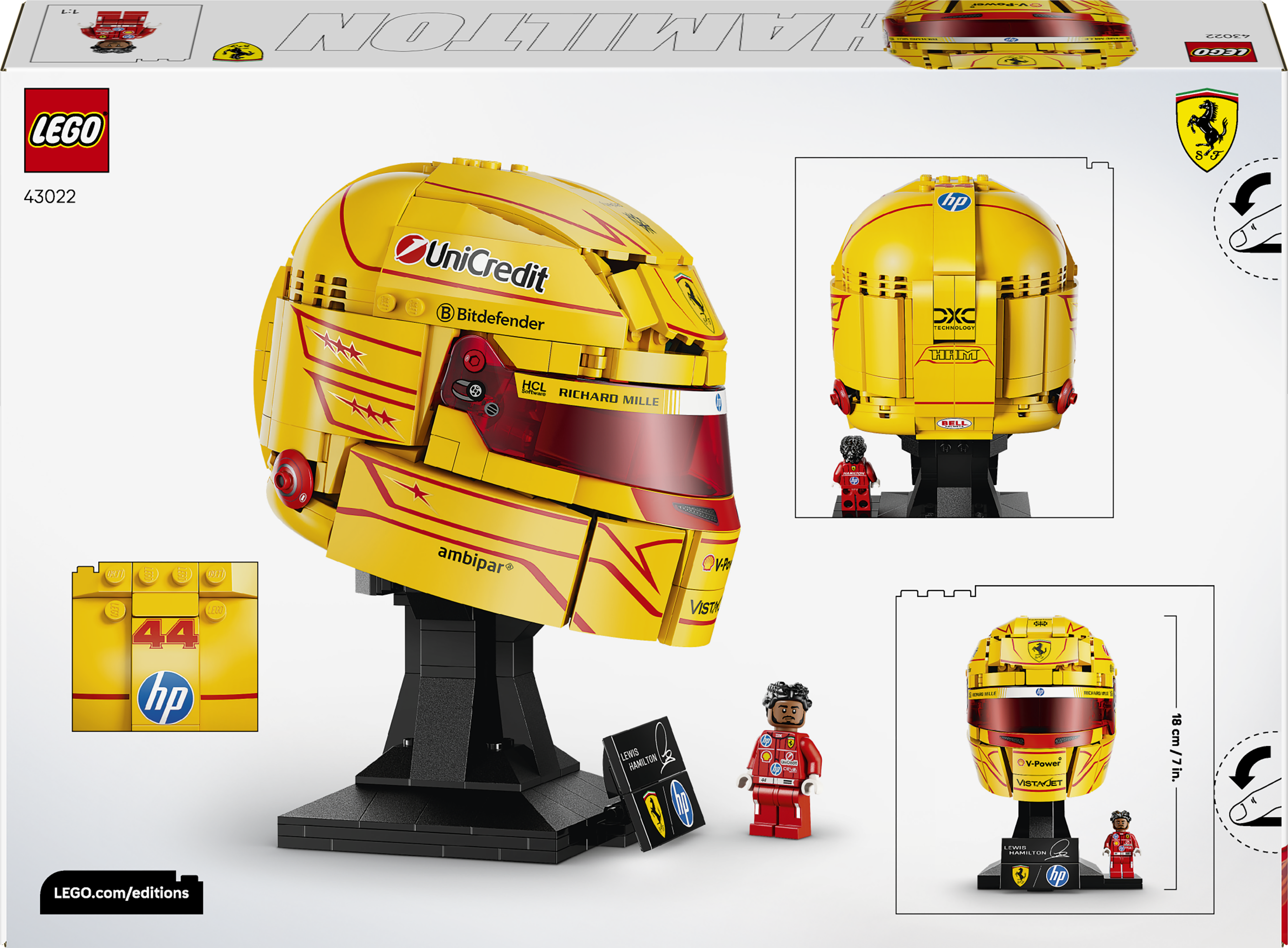 LEGO® Editions Scuderia Ferrari HP Lewis Hamilton hjälm 4302
