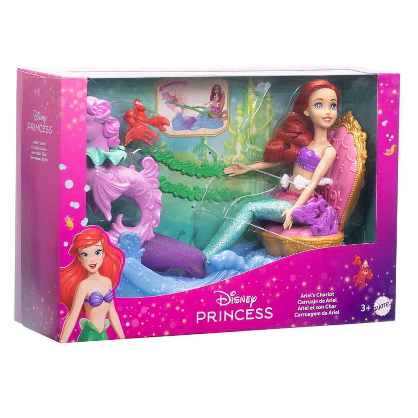Disney Princess Ariel med vagn och sjöhäst