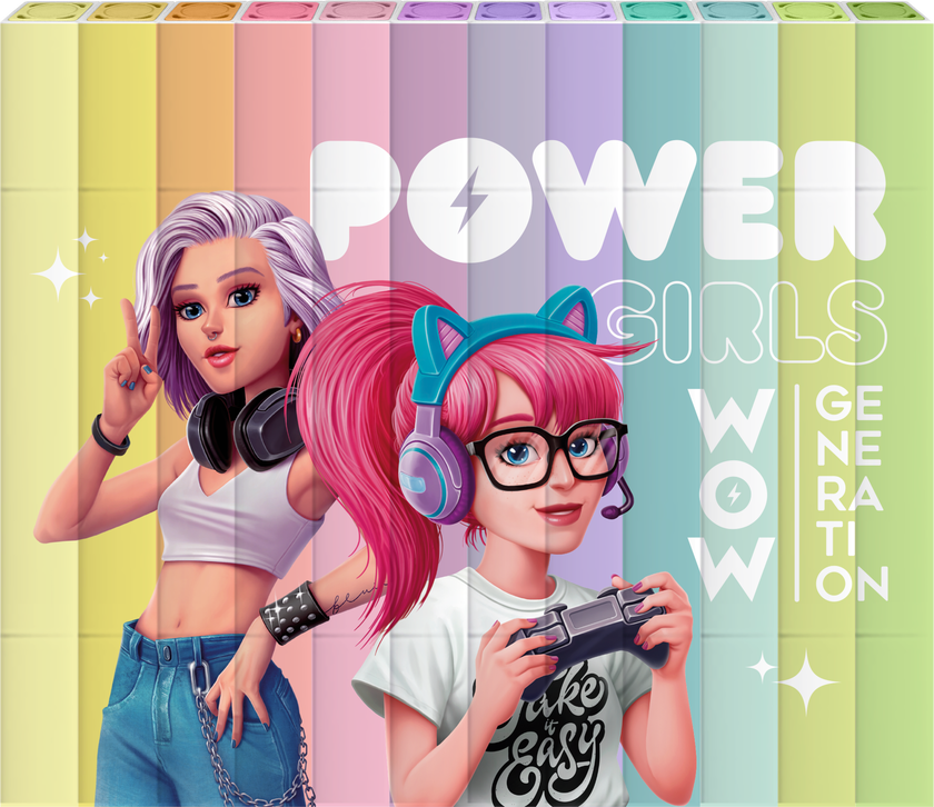 WOW Generation, Fyrkantiga Tuschpennor med Dubbla Ändar