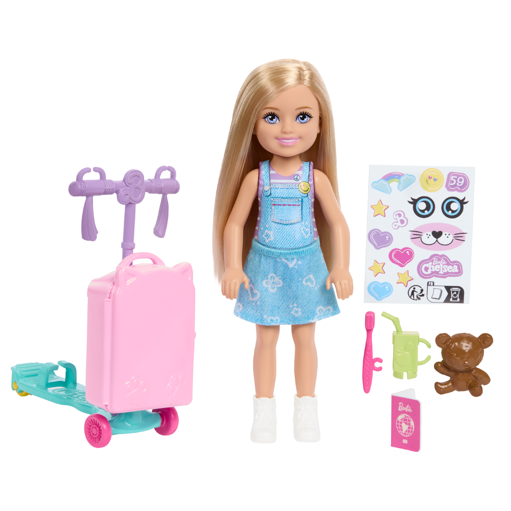 Barbie Club Chelsea Limitless Adventure-docka med resväska