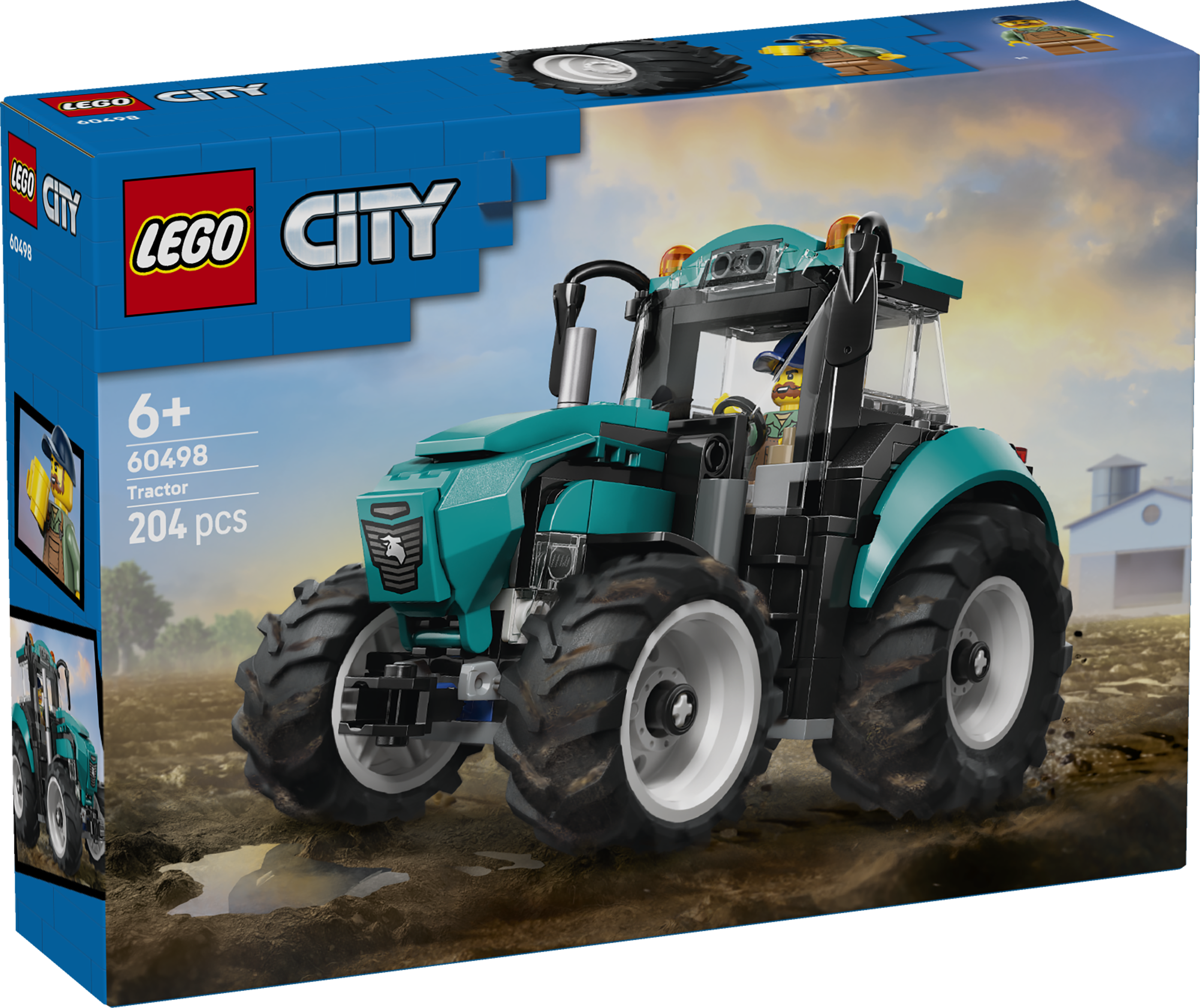 LEGO® City Traktor Byggset med bondgårdsleksak och minifigur 60498