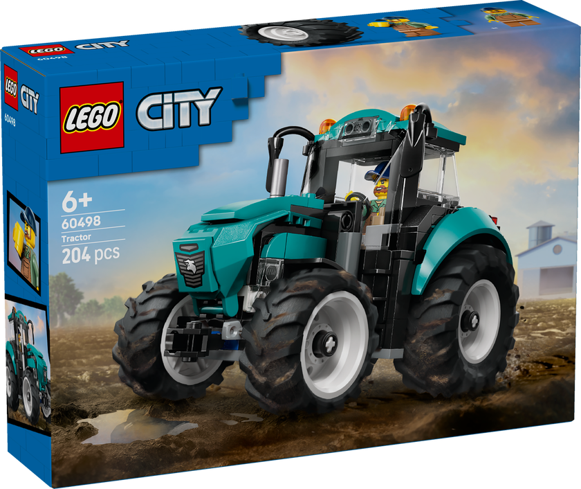 LEGO® City Traktor Byggset med bondgårdsleksak och minifigur 60498