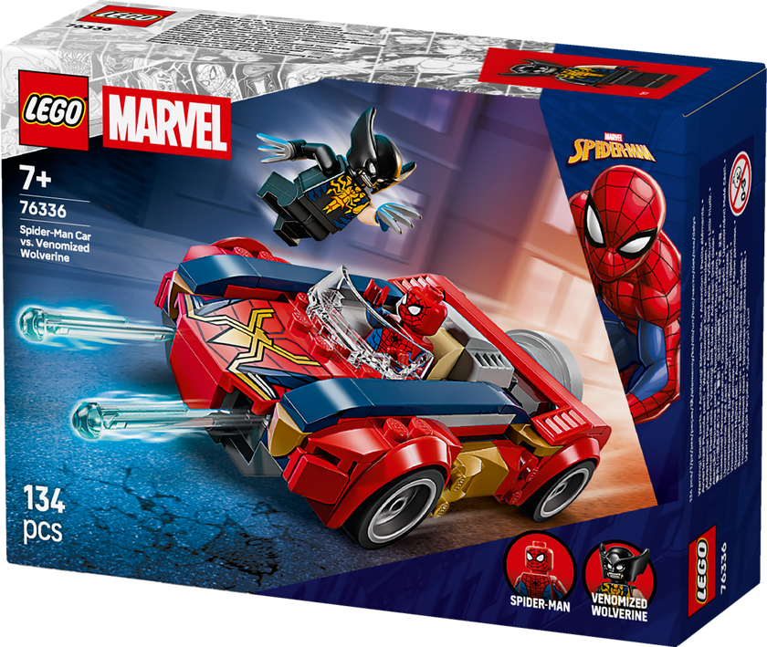 LEGO® | Marvel Spider-Mans bil mot venomifierad Wolverine 76336