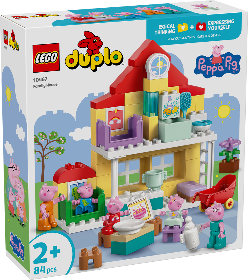 LEGO® DUPLO® Greta Gris Familjevilla Byggset med 5 figurer av hela Greta Gris familj – 10467