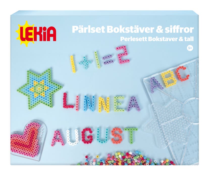 Rörpärlekit lära sig bokstäver och siffror