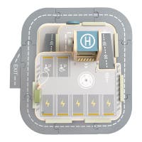 NAP Garage i trä för leksaksbilar