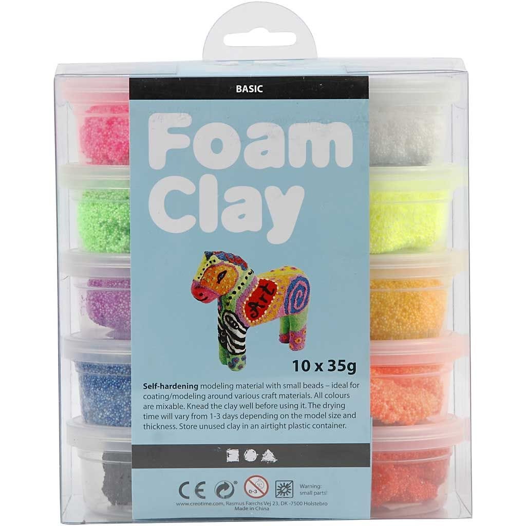 Foam Clay® , mixade färger, 10x35 g
