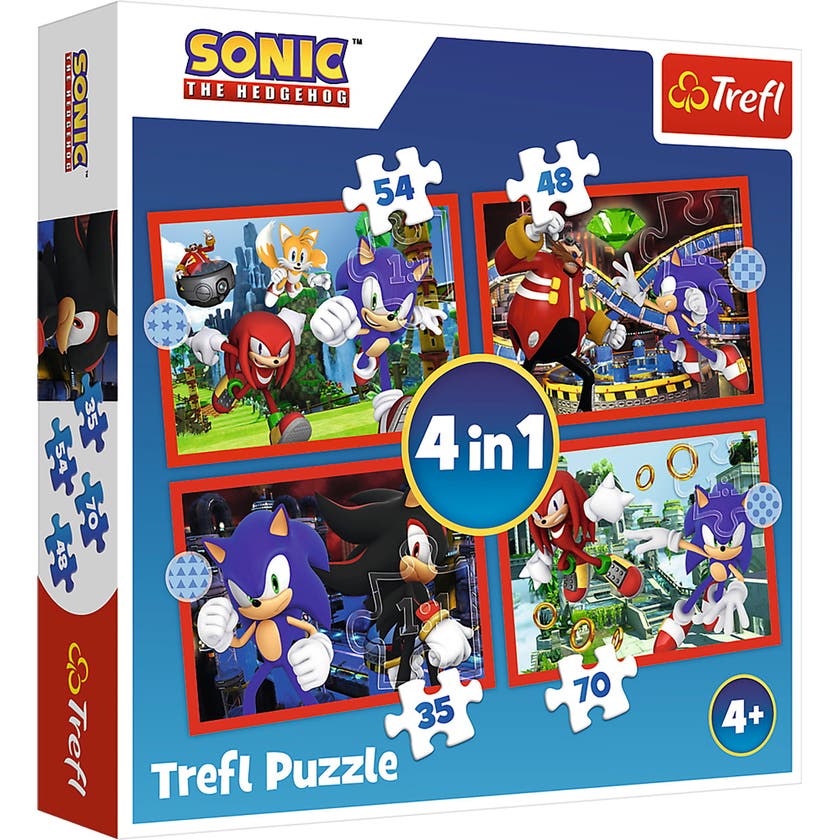 Sonic The Hedgehog Pussel 4-pack