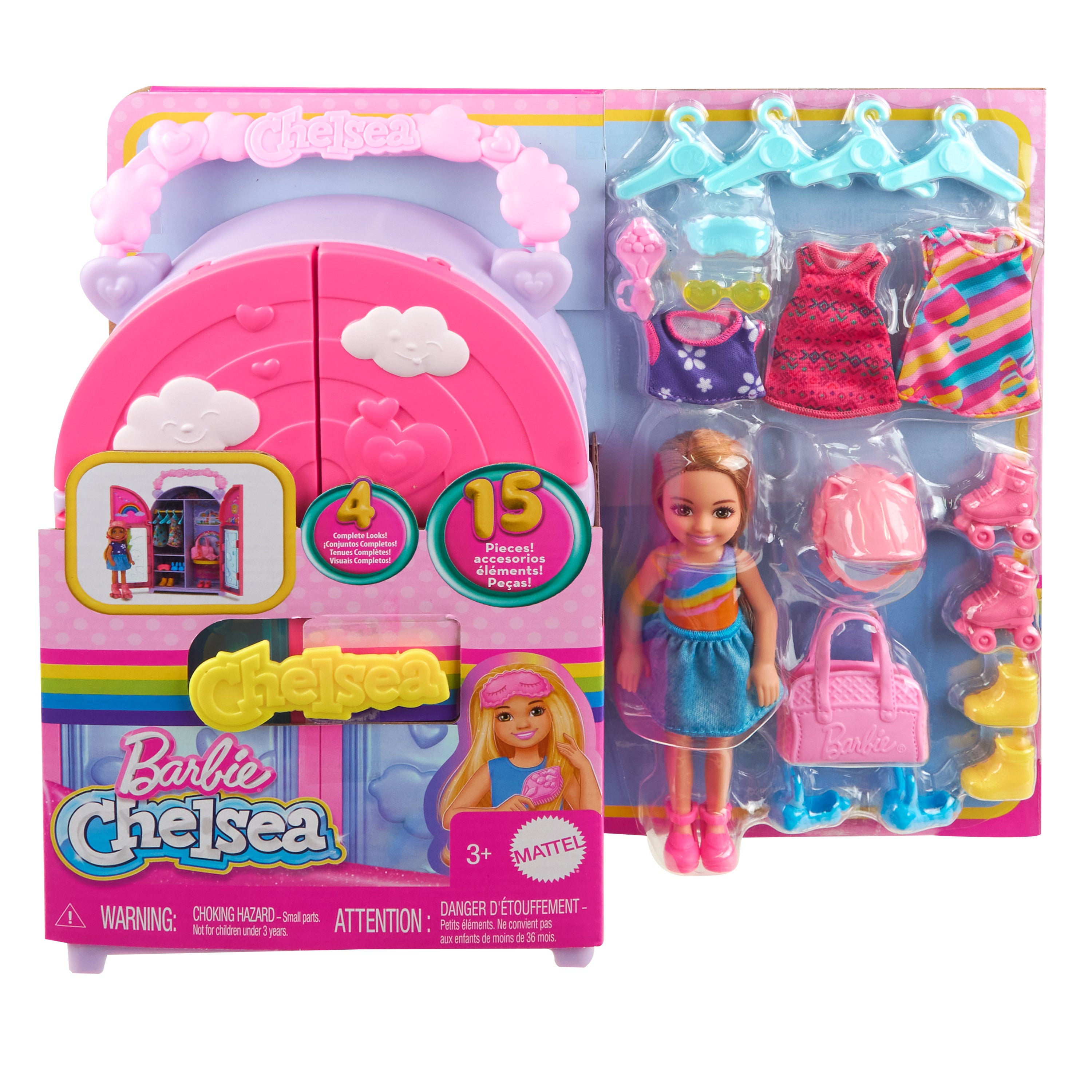 Barbie Chelsea-docka med garderob – lekset med kläder och accessoarer