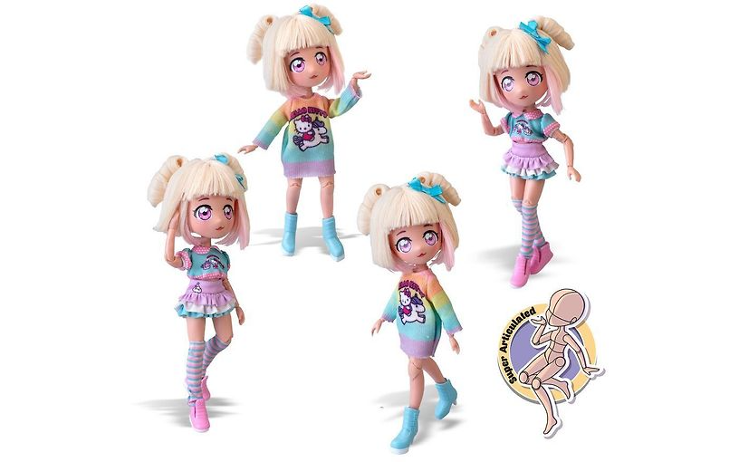 Hello Kitty Manga Fashion Unicorn Docka