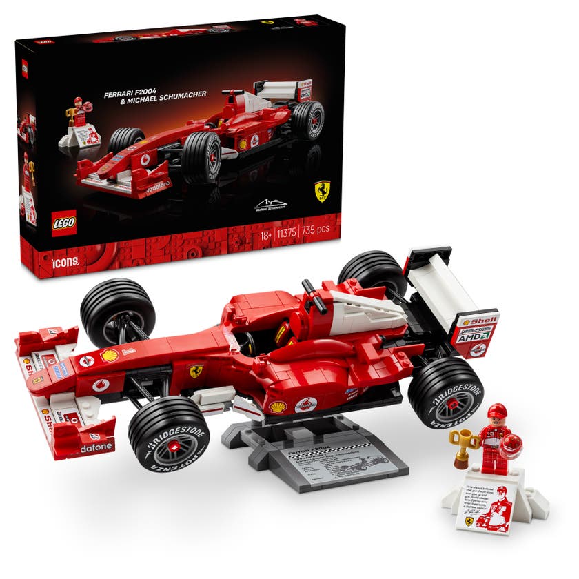 LEGO® Icons Ferrari F2004 & Michael Schumacher Modellbil 11375