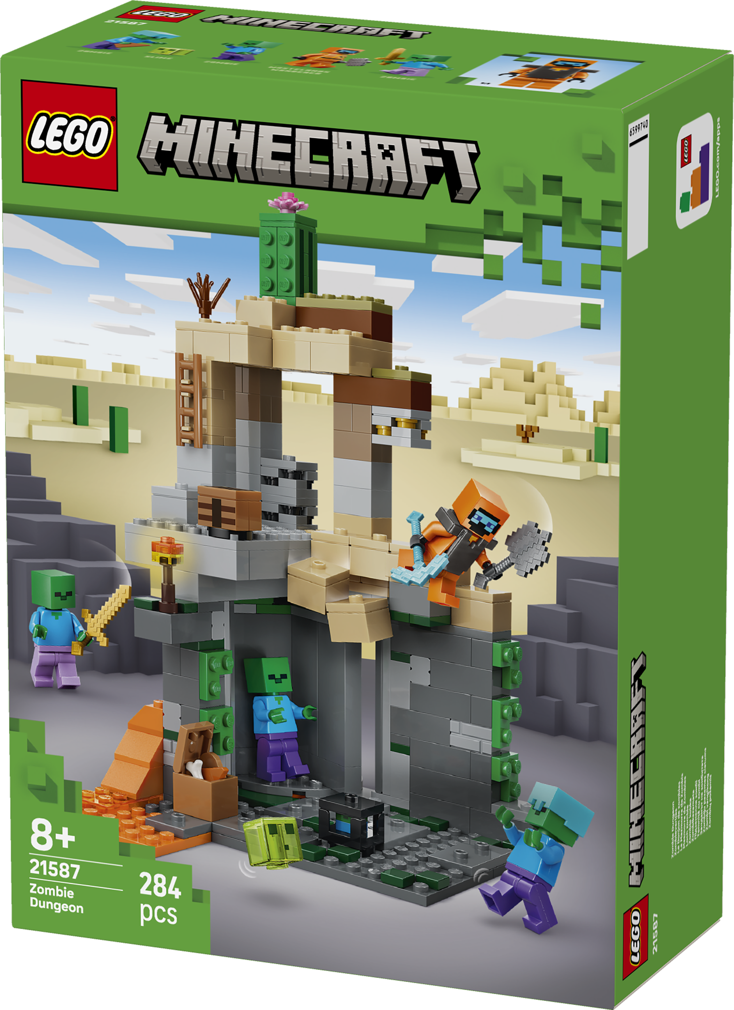 LEGO® Minecraft® Zombiehåla Byggleksak med speltema 21587