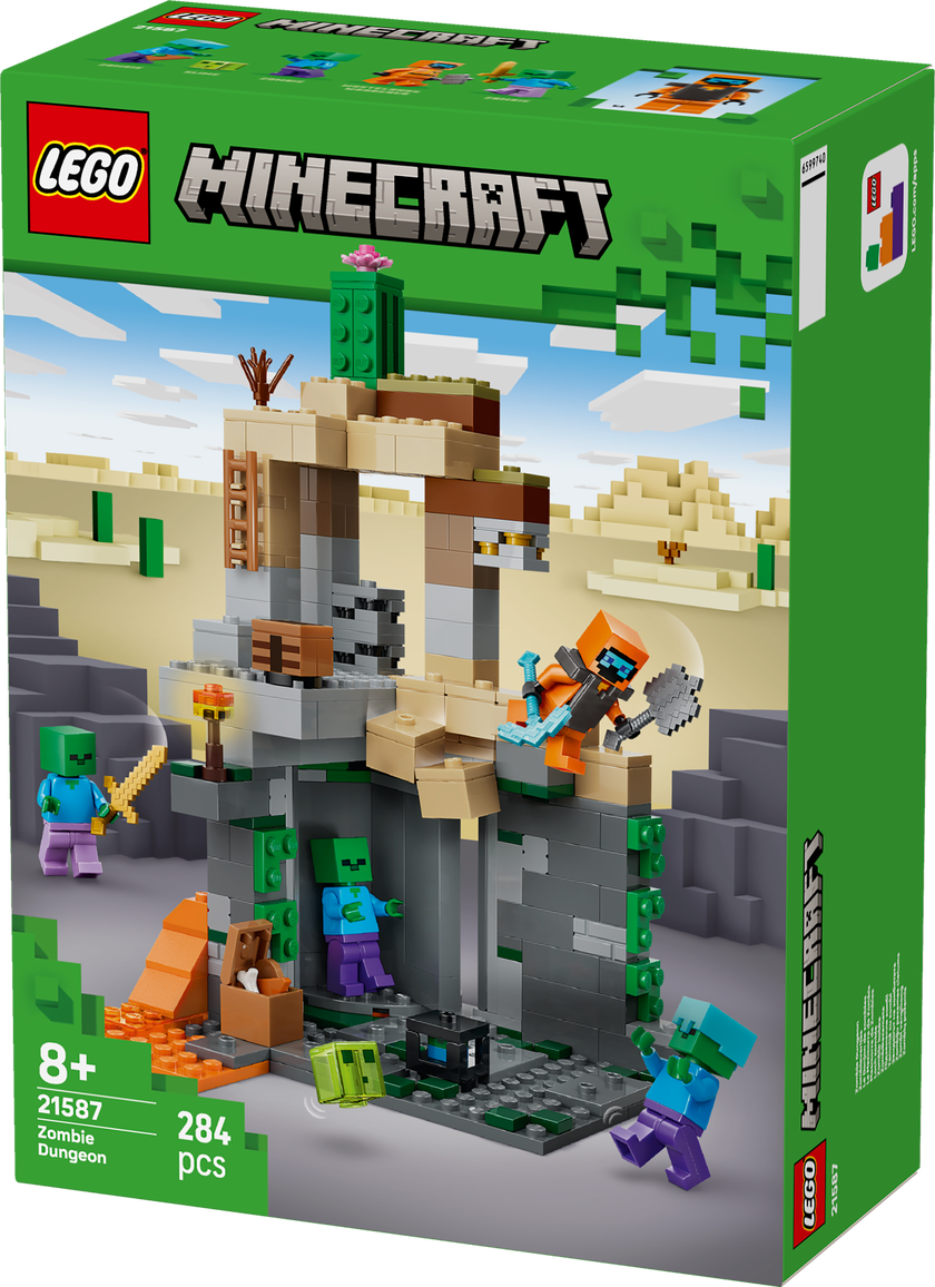 LEGO® Minecraft® Zombiehåla Byggleksak med speltema 21587