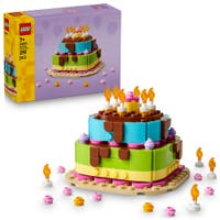 LEGO® Födelsedagstårta med dekorationer, Roligt presentset, Bordsprydnad 40815
