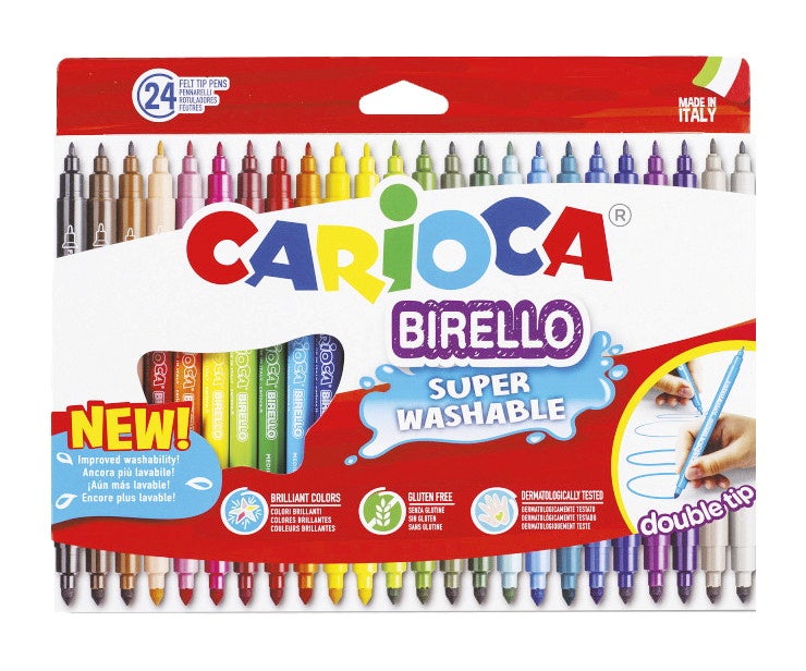 Carioca Dubbla Fiberpennor 24-Pack