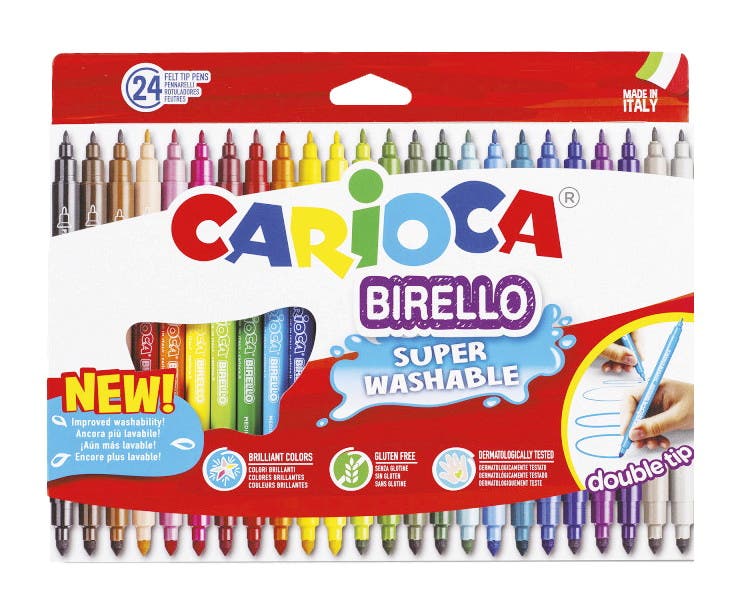 Carioca Dubbla Fiberpennor 24-Pack