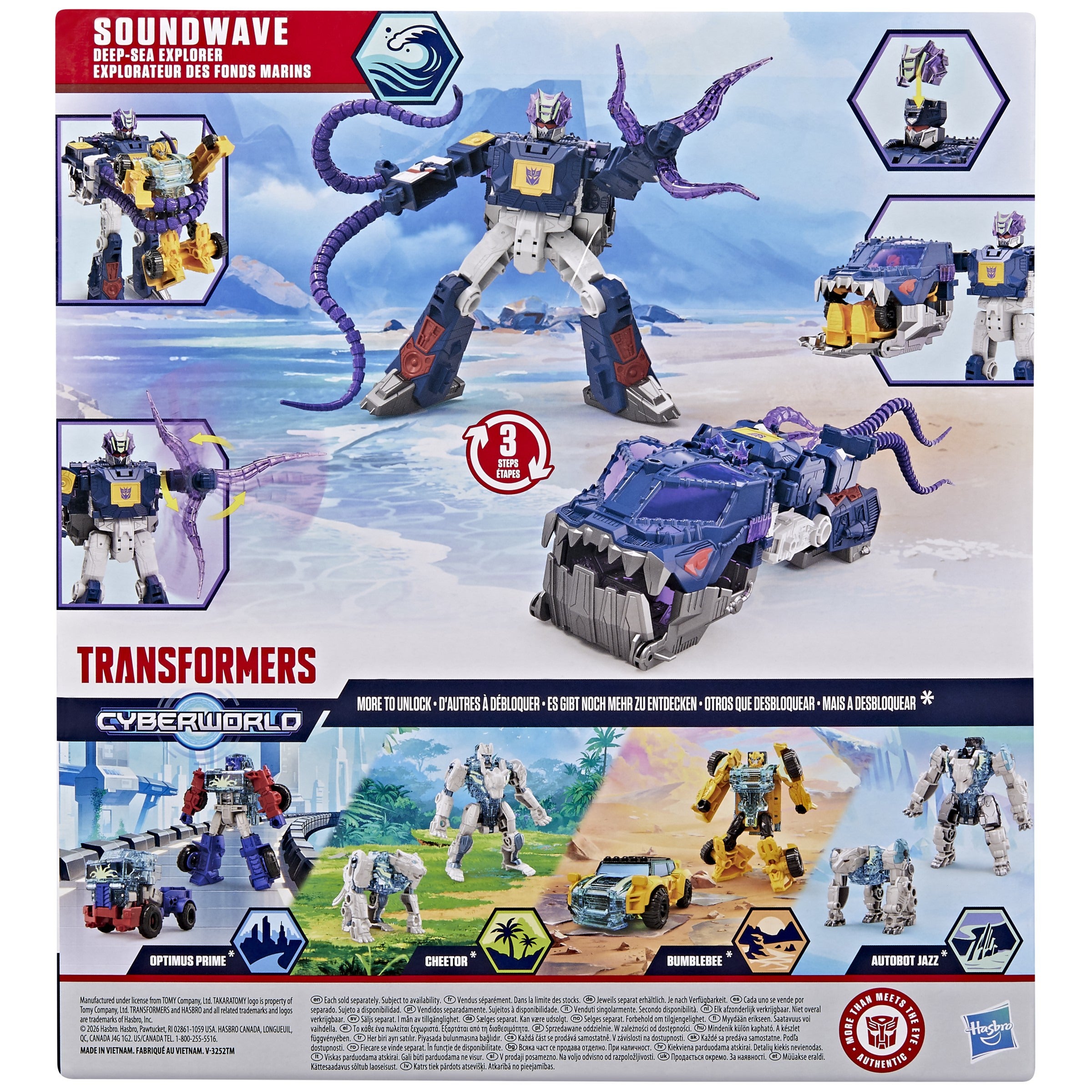 Transformers CYBERWORLD Soundwave Deep Sea Explorer 22,5 cm