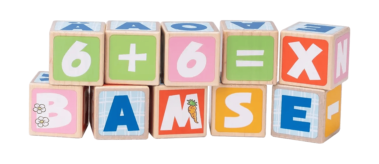 Bamse Bokstavsklossar 36 träklossar