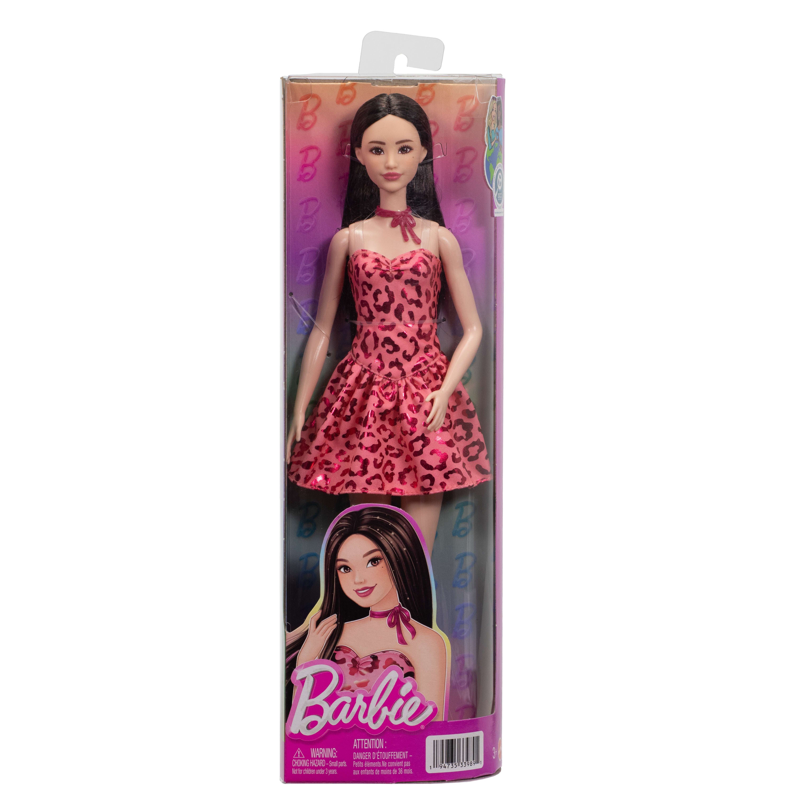 Barbie Fashionistas – Rosa Leopardklänning
