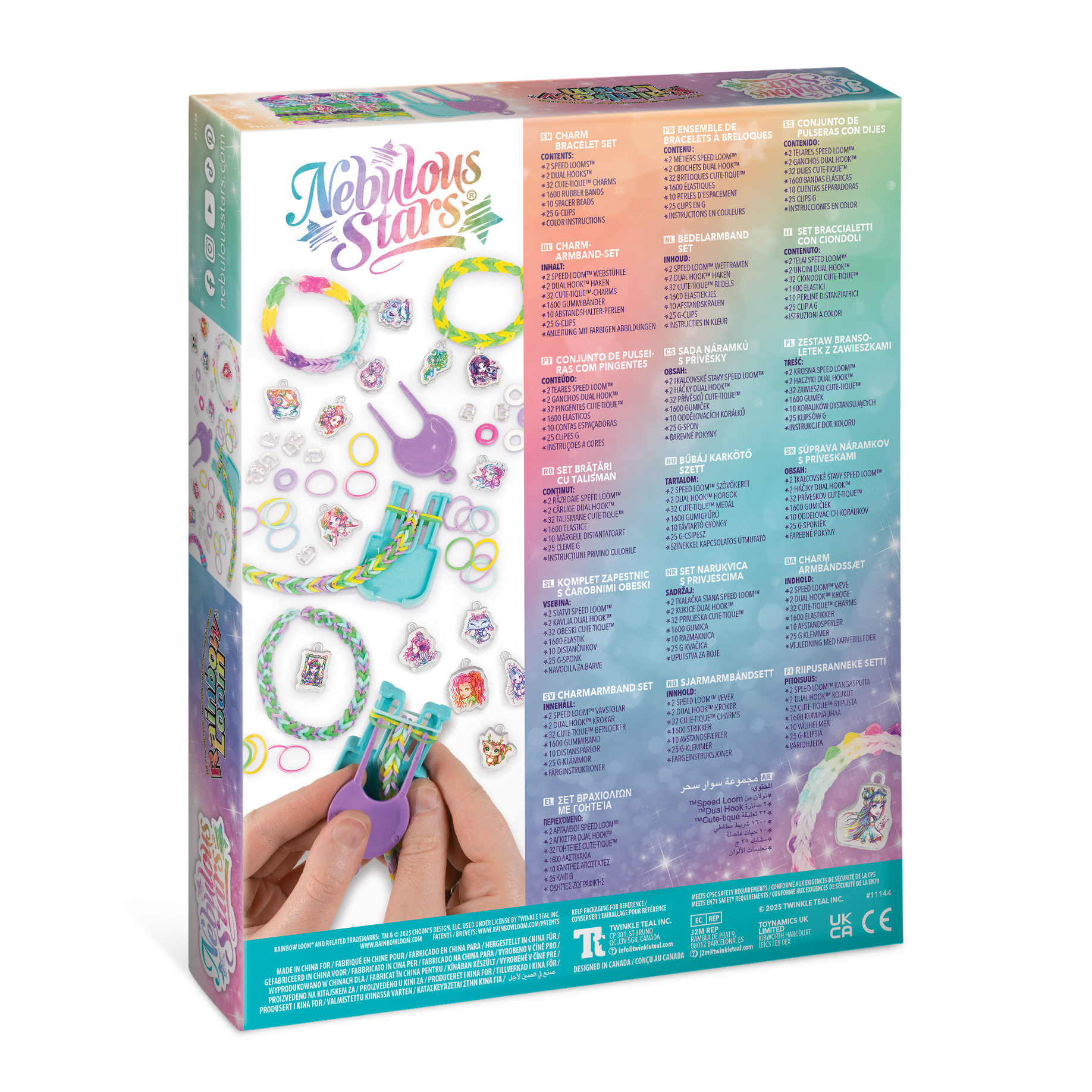 Nebulous Stars Rainbow Loom Armband Set