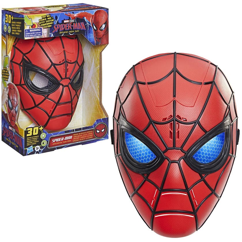 Spiderman Maskeradmask med ljud och ljus