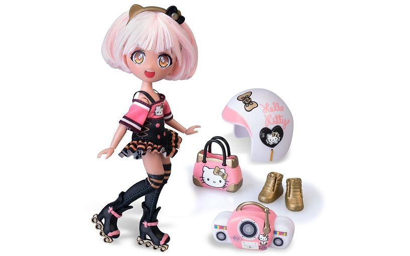 Hello Kitty Golden Diva Roller Docka