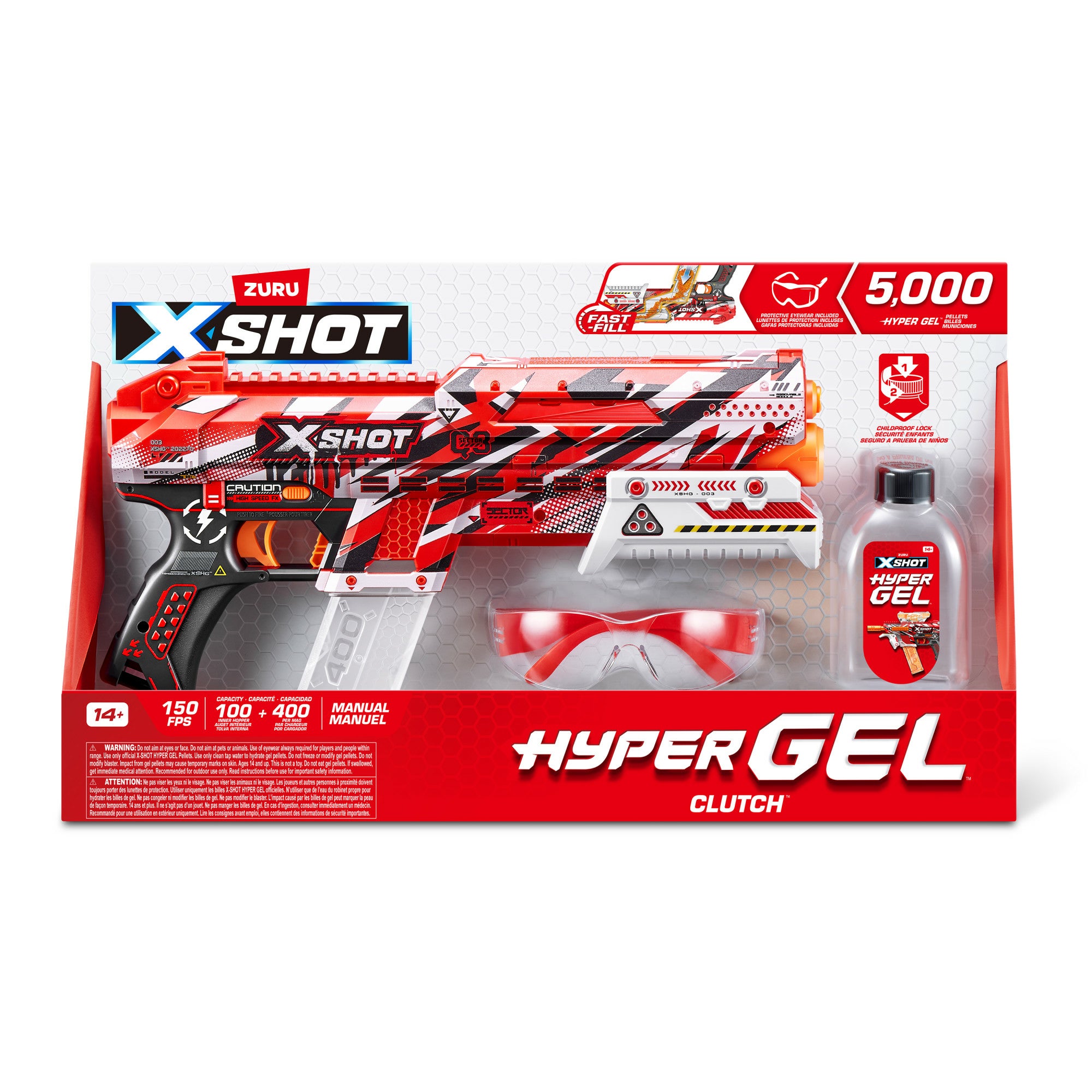 XSHOT Hyper Gel Clutch Blaster - 5,000 gelkulor