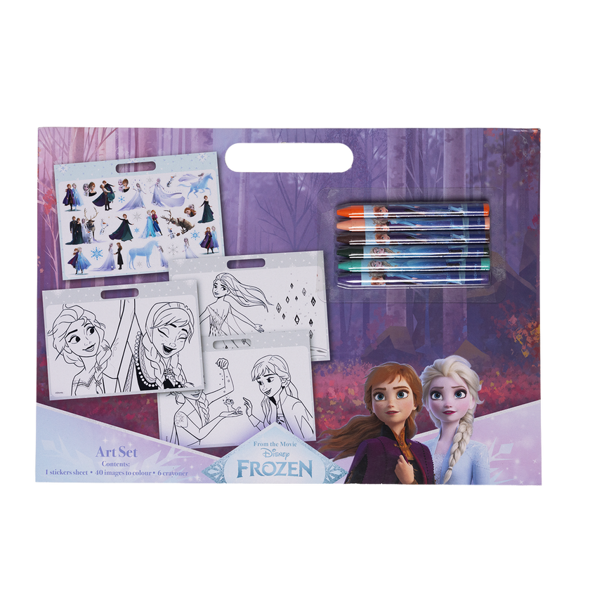 FROZEN, Konstnärsblock med kritor och stickers