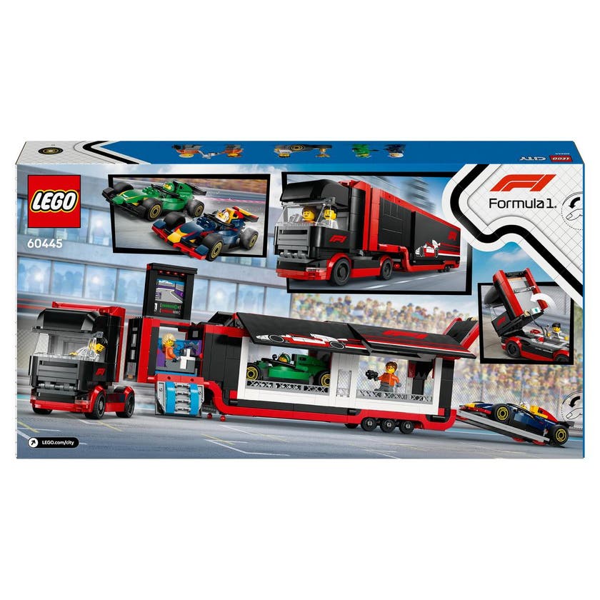LEGO City Formula 1 60445, F1® lastbil med RB20 & AMR24 F1® bilar