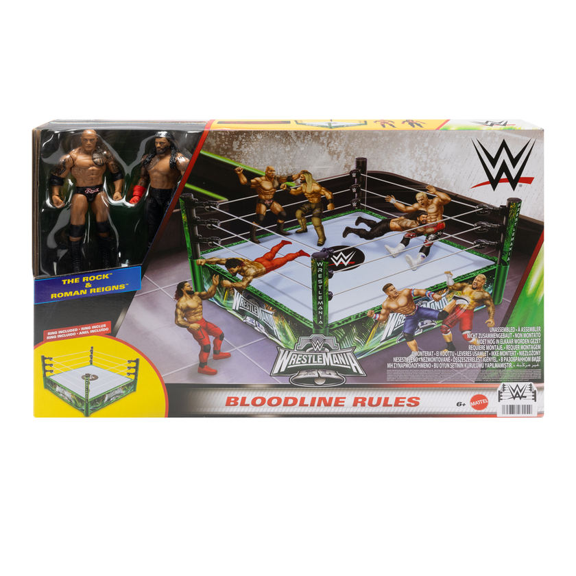 WWE Wrestling Ring med 2 actionfigurer