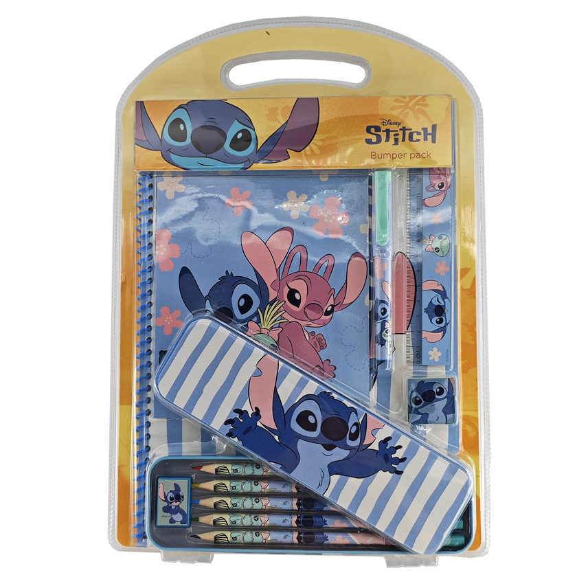 STITCH, Stort skrivset med plåtpennskrin & A4 anteckningsbok