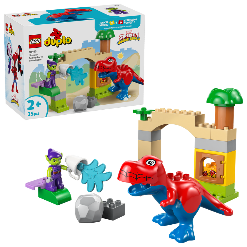 LEGO® DUPLO® │Marvel Dinosaurien Spidey-Rex mot Green Goblin 10463