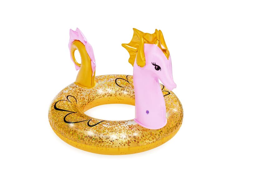 Bestway, 1.15M X 1.04M Glitter Seahorse Swim Ring