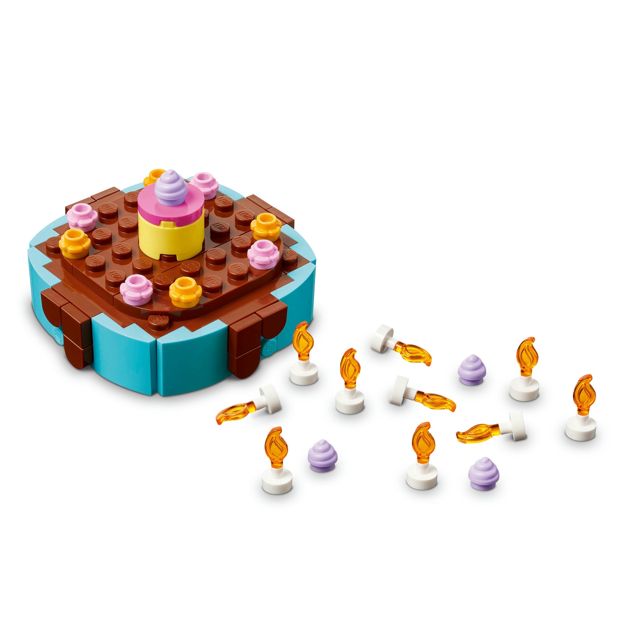 LEGO® Födelsedagstårta med dekorationer, Roligt presentset, Bordsprydnad 40815