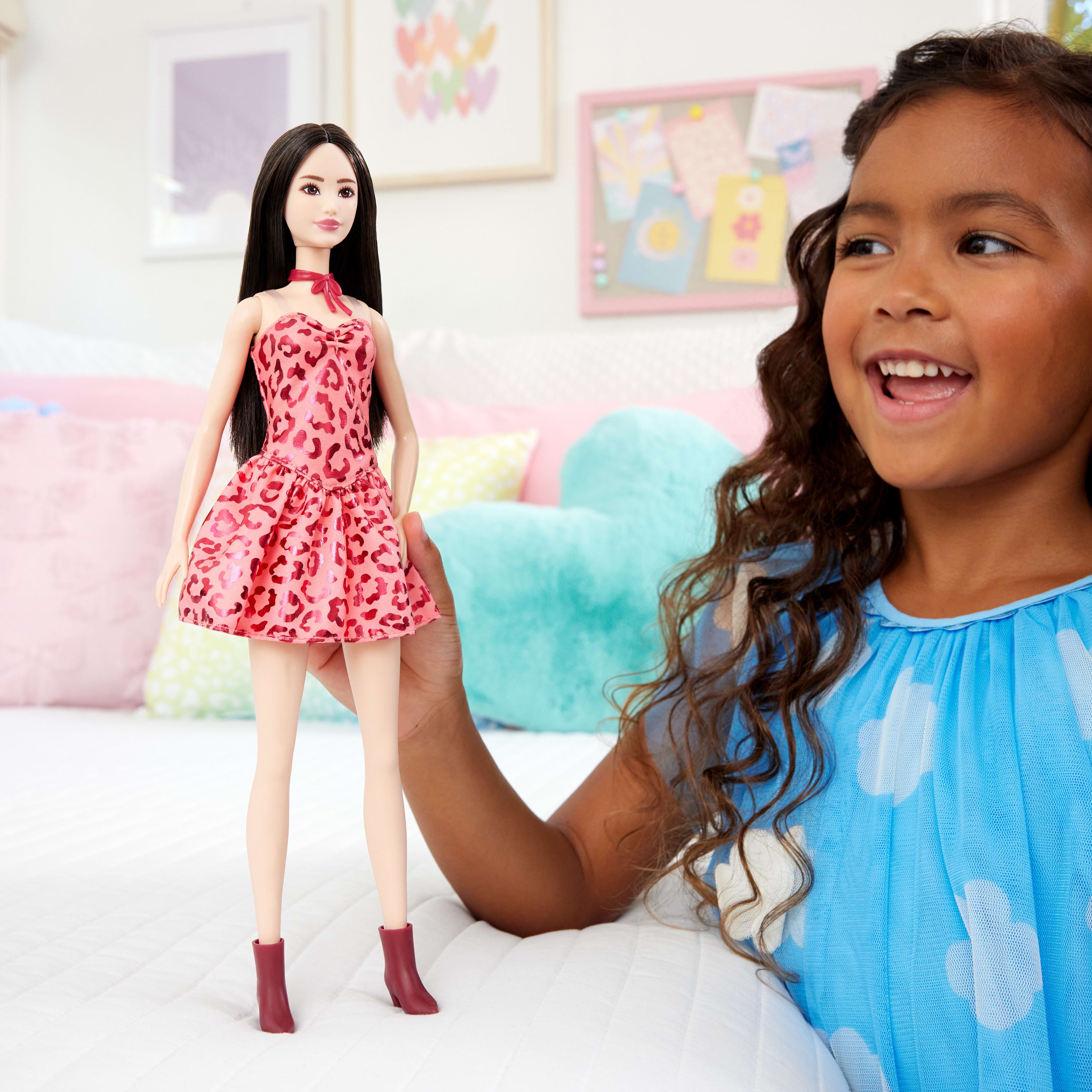 Barbie Fashionistas – Rosa Leopardklänning