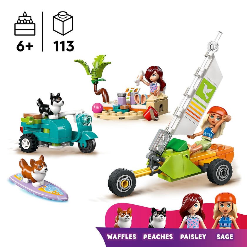 LEGO Friends 42641, Äventyr med surfhundar och vespa
