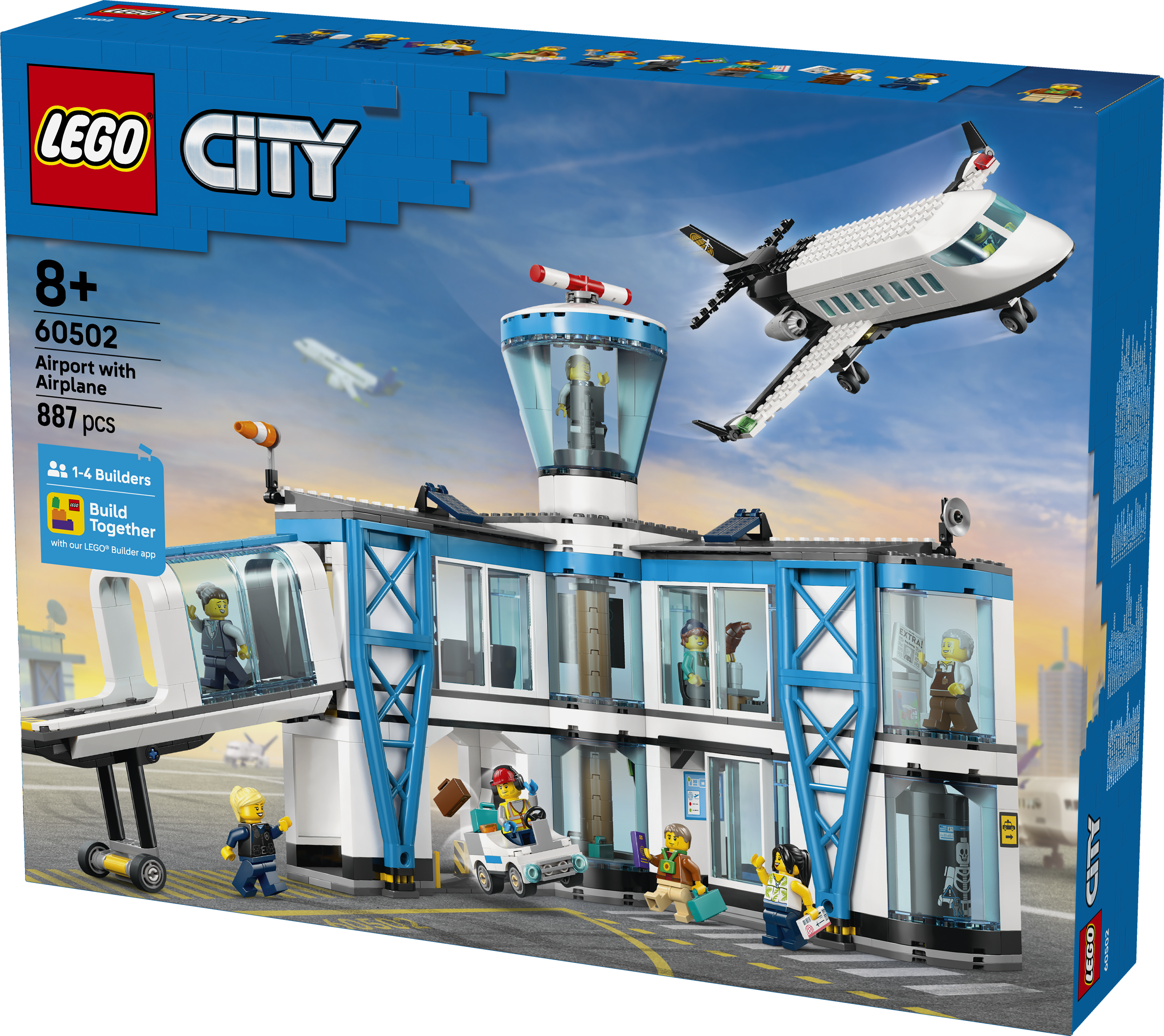LEGO® City Flygplats med flygplan – Lekset med flygplatsmodell – 60502
