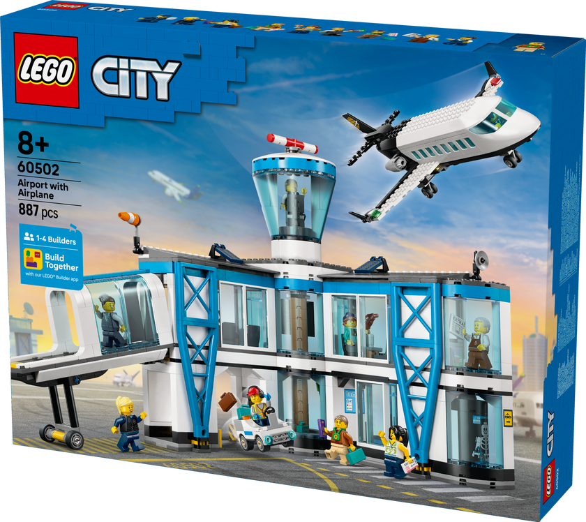 LEGO® City Flygplats med flygplan – Lekset med flygplatsmodell – 60502