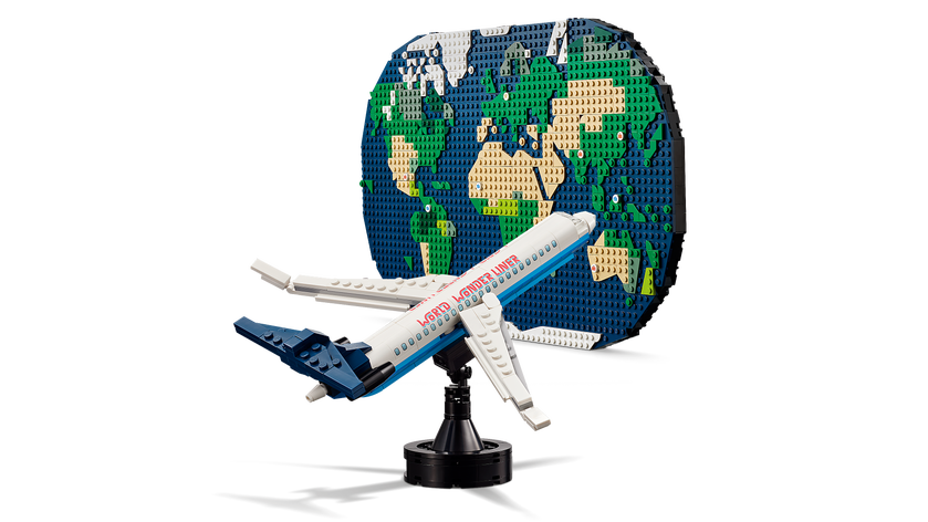 Reseminnen LEGO® Reseminnen Bygg- och lekset med världskarta 41838