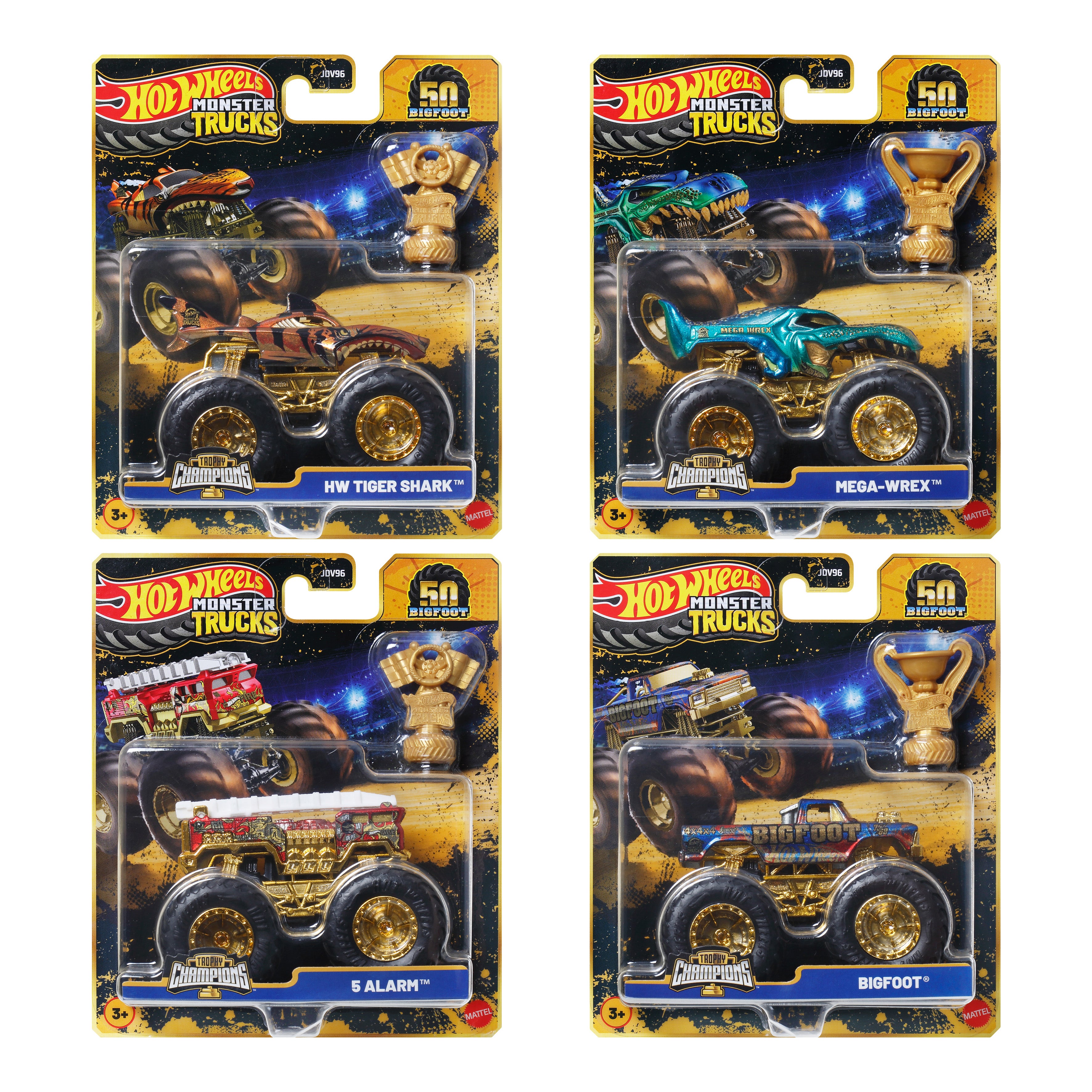 Monster Trucks Bigfoot Trophy Champions 1:64