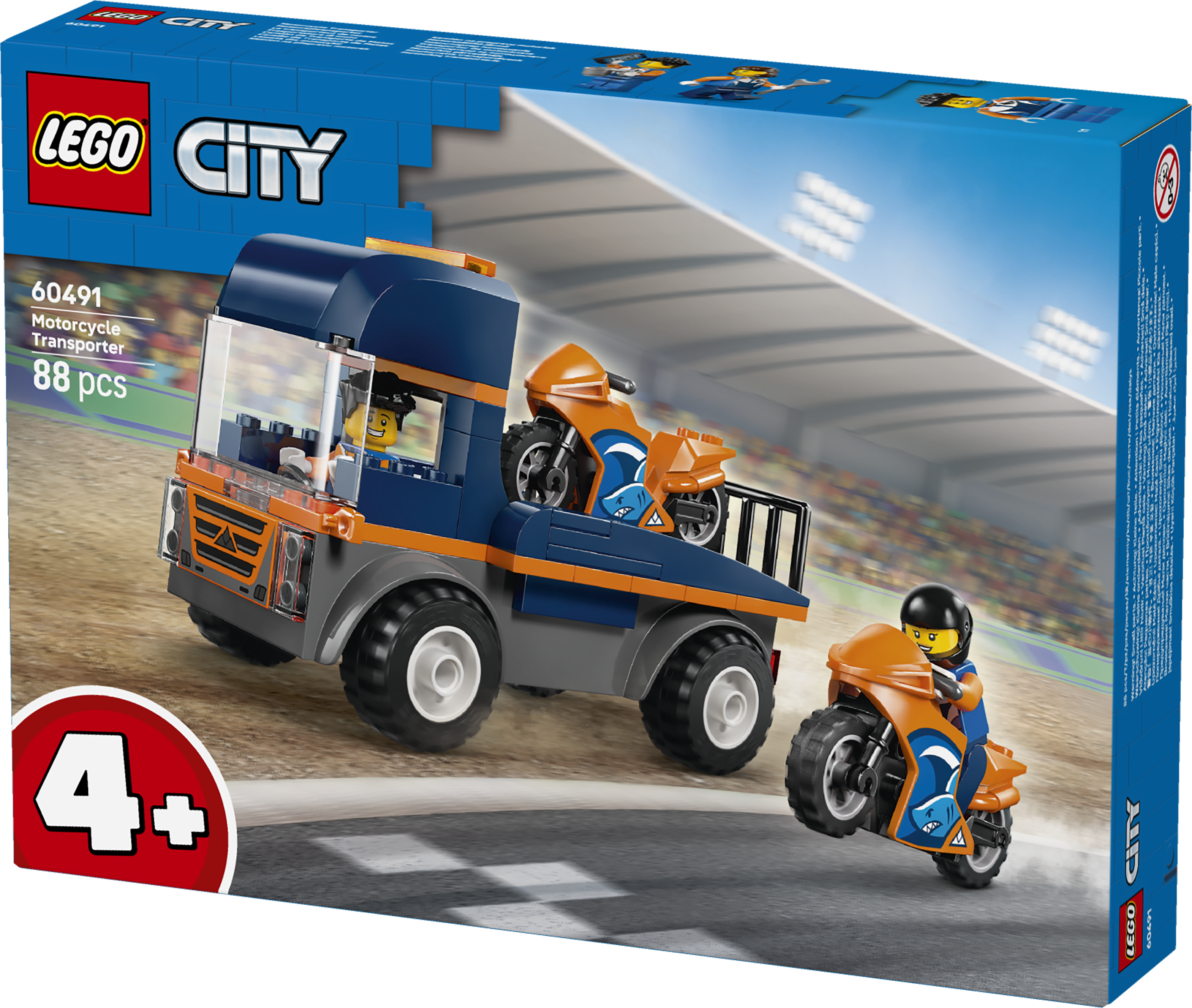 LEGO® City Motorcykeltransport Leksak med 2 minifigurer 60491