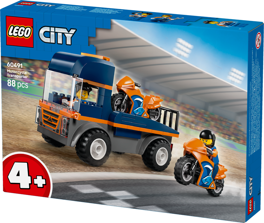 LEGO® City Motorcykeltransport Leksak med 2 minifigurer 60491